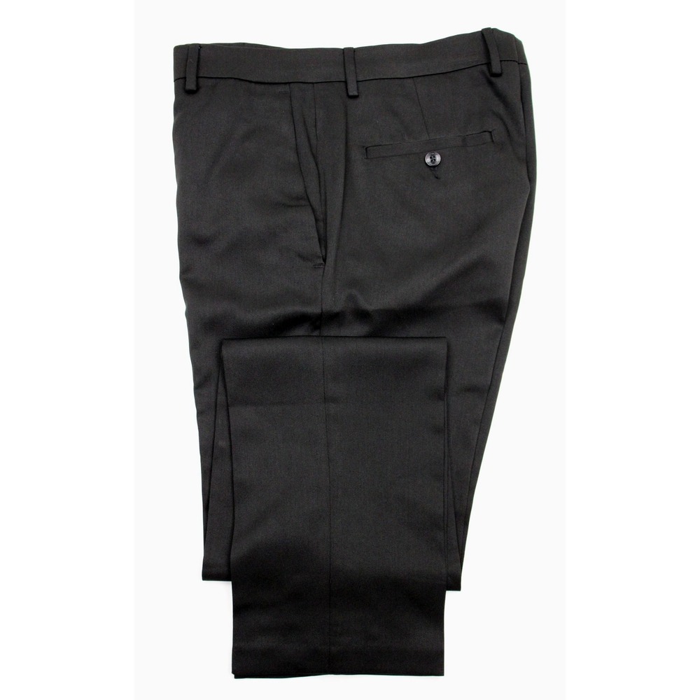 Kenneth Cole Reaction Dress Pants Mens 32x32 Black Polyester Flat Front Trousers